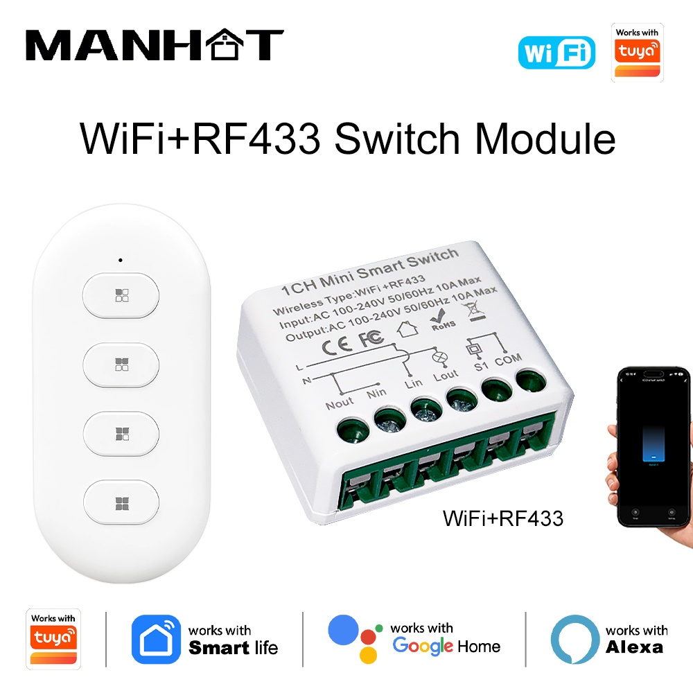 For Tuya WIFI 10A Smart Light  - đánh giá và giá Diy Automation