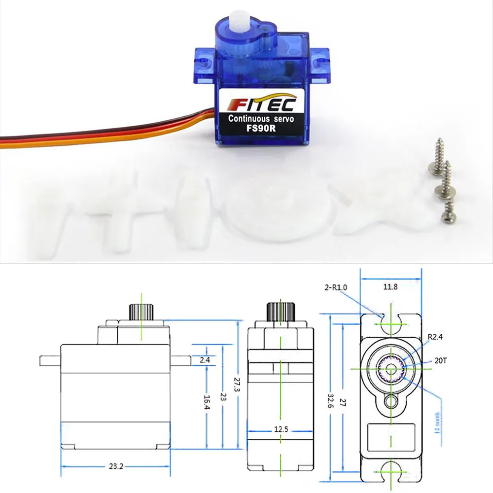 Feetech Mini FS90R Micro Servo - đánh giá và giá Diy Automation
