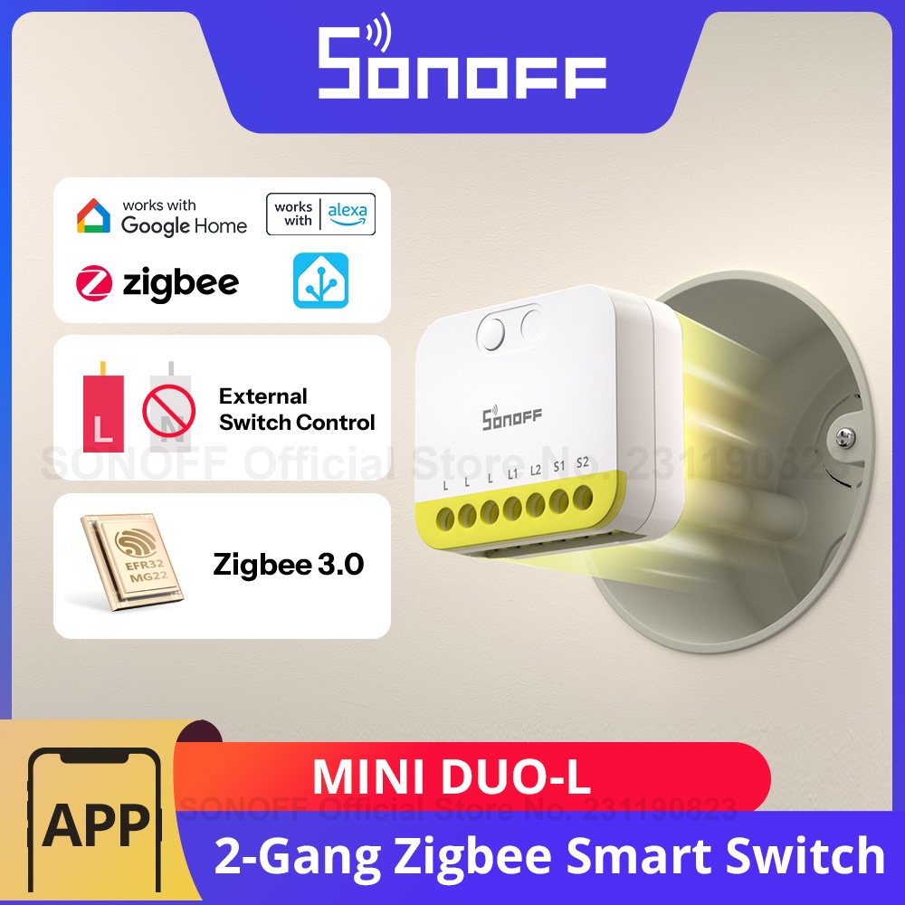 SONOFF MINI DUO-L 2-Gang Zigbe - đánh giá và giá Sonoff Basic Switch
