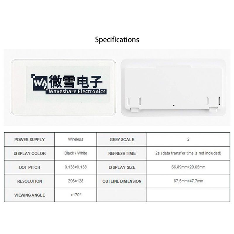 New  2.9 Inch Wireless NFC-Pow - đánh giá và giá Display Epaper 2.9